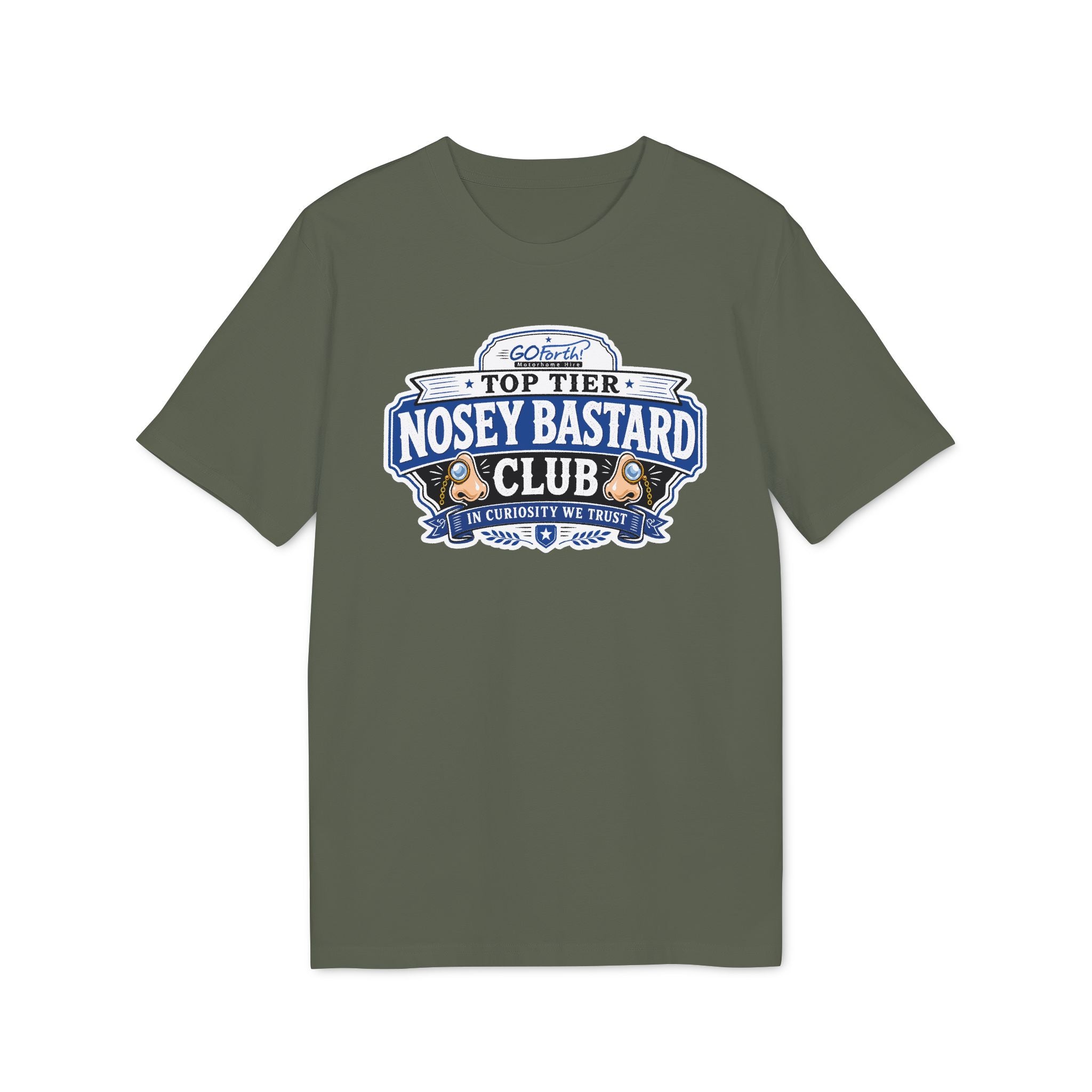 'TOP TIER' Nosey Bastard Club👃| Official GO Forth! T-Shirt | Large Chest Logo | Colour