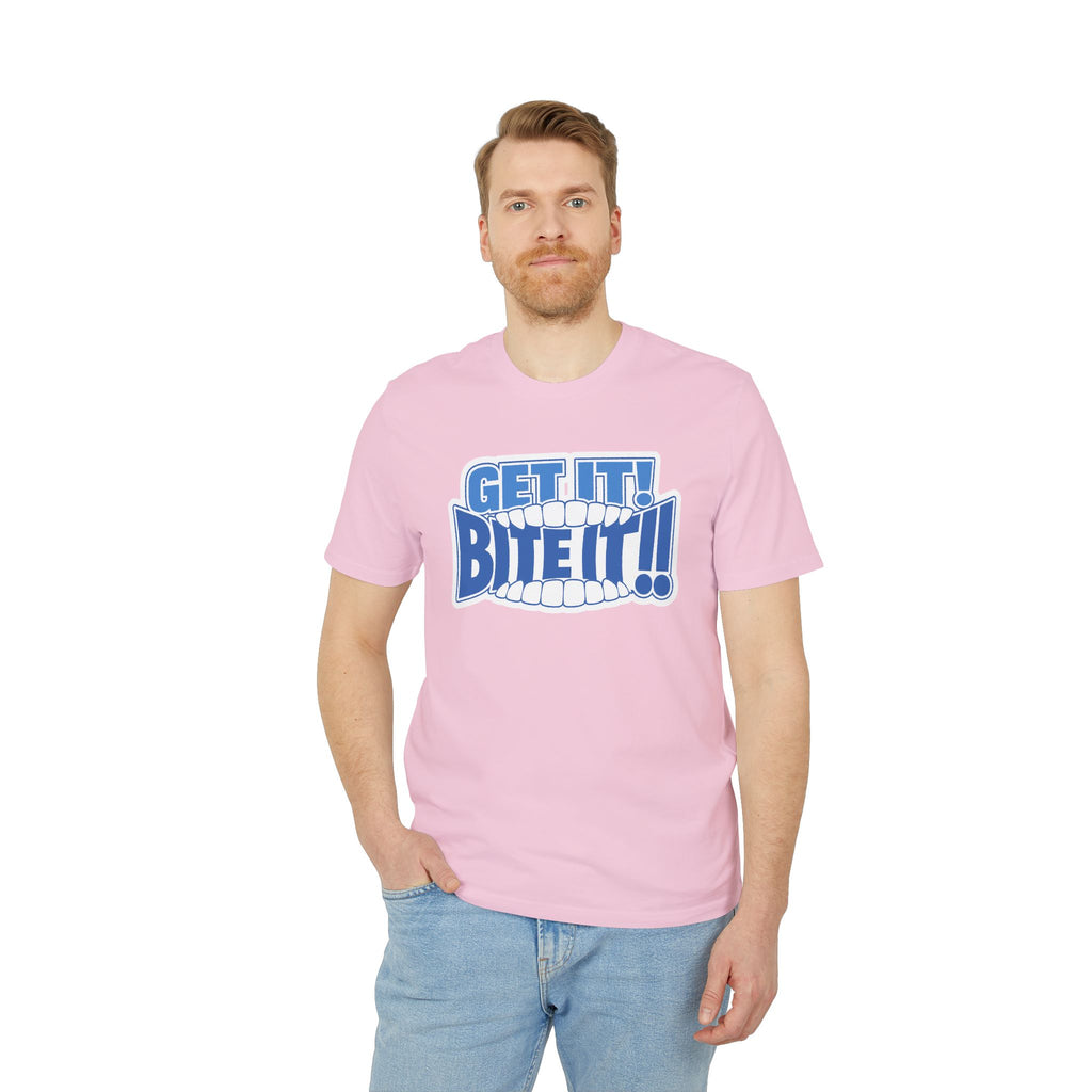 💪 GET IT! BITE IT!!🫦 | Official GO Forth! T-Shirt | Large Chest Logo | Colour