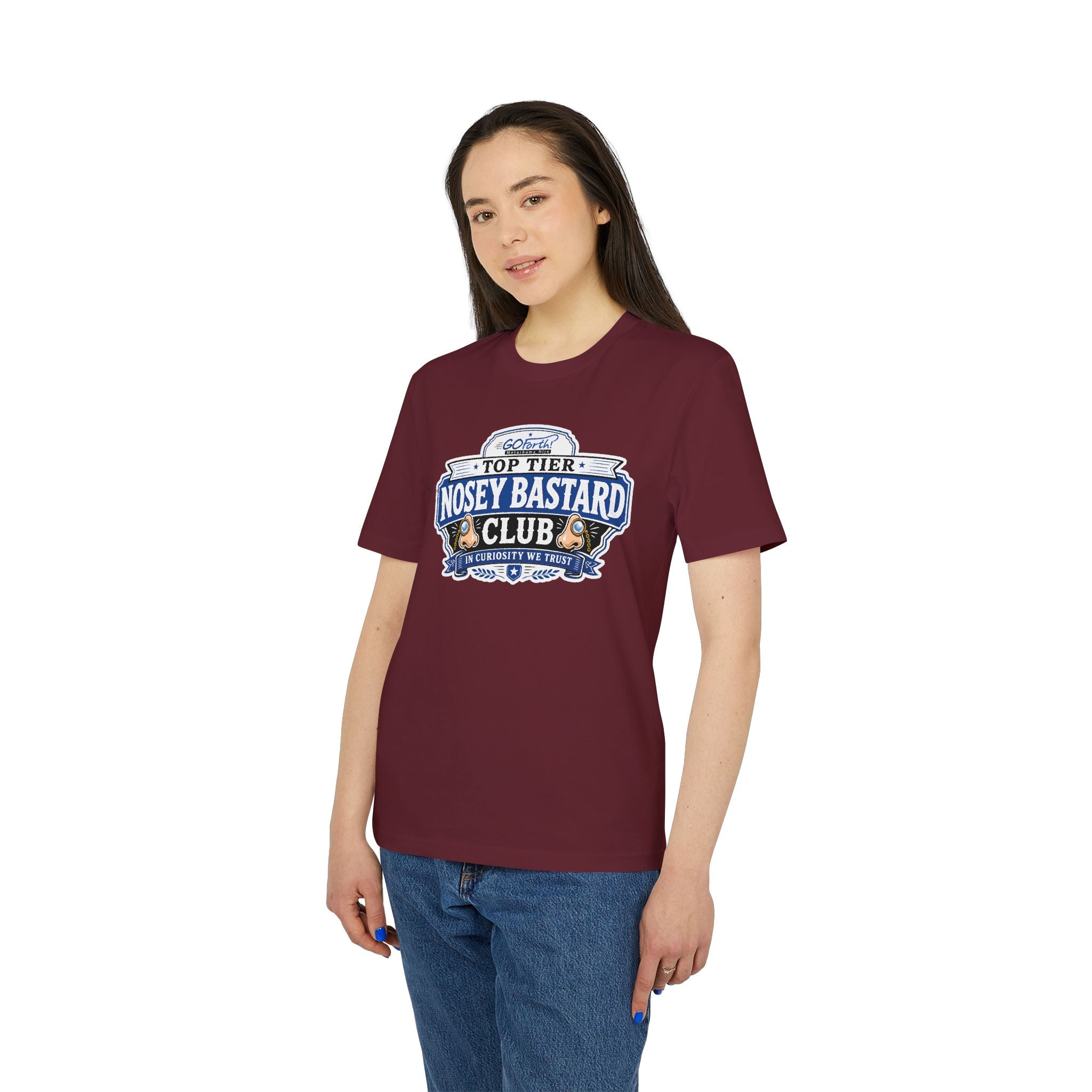 'TOP TIER' Nosey Bastard Club👃| Official GO Forth! T-Shirt | Large Chest Logo | Colour