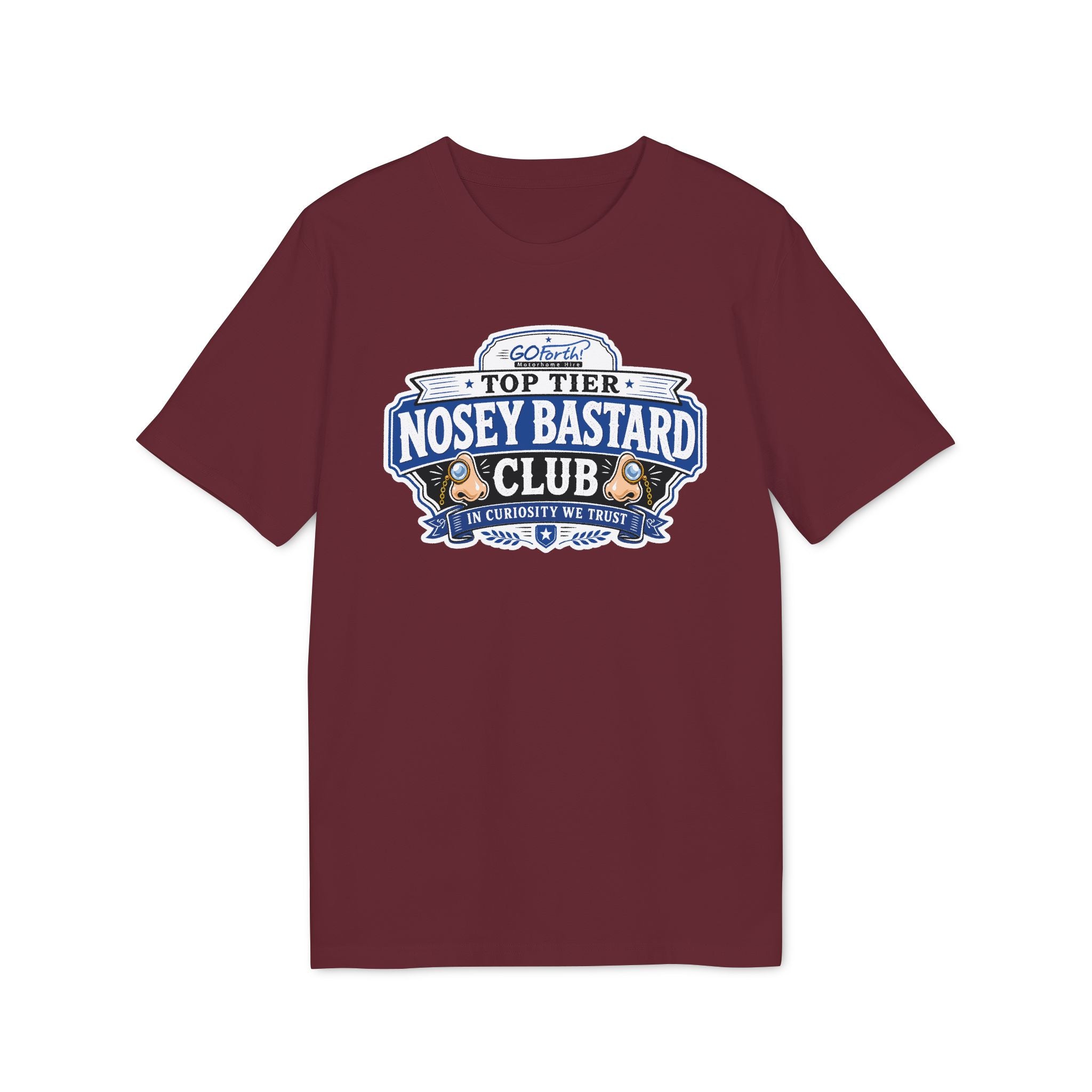 'TOP TIER' Nosey Bastard Club👃| Official GO Forth! T-Shirt | Large Chest Logo | Colour