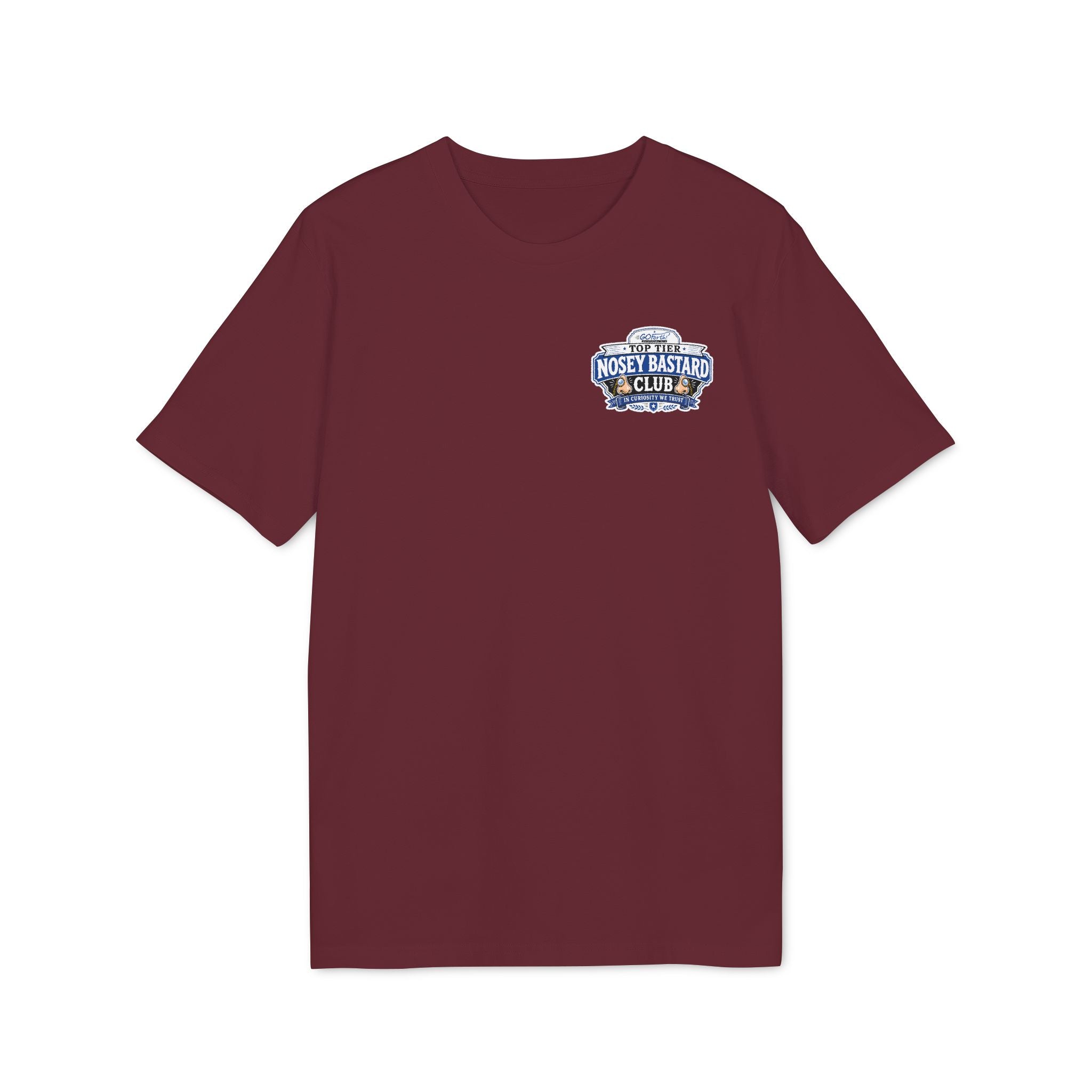 'TOP TIER' Nosey Bastard Club👃| Official GO Forth! T-Shirt | Small Chest Logo | Colour