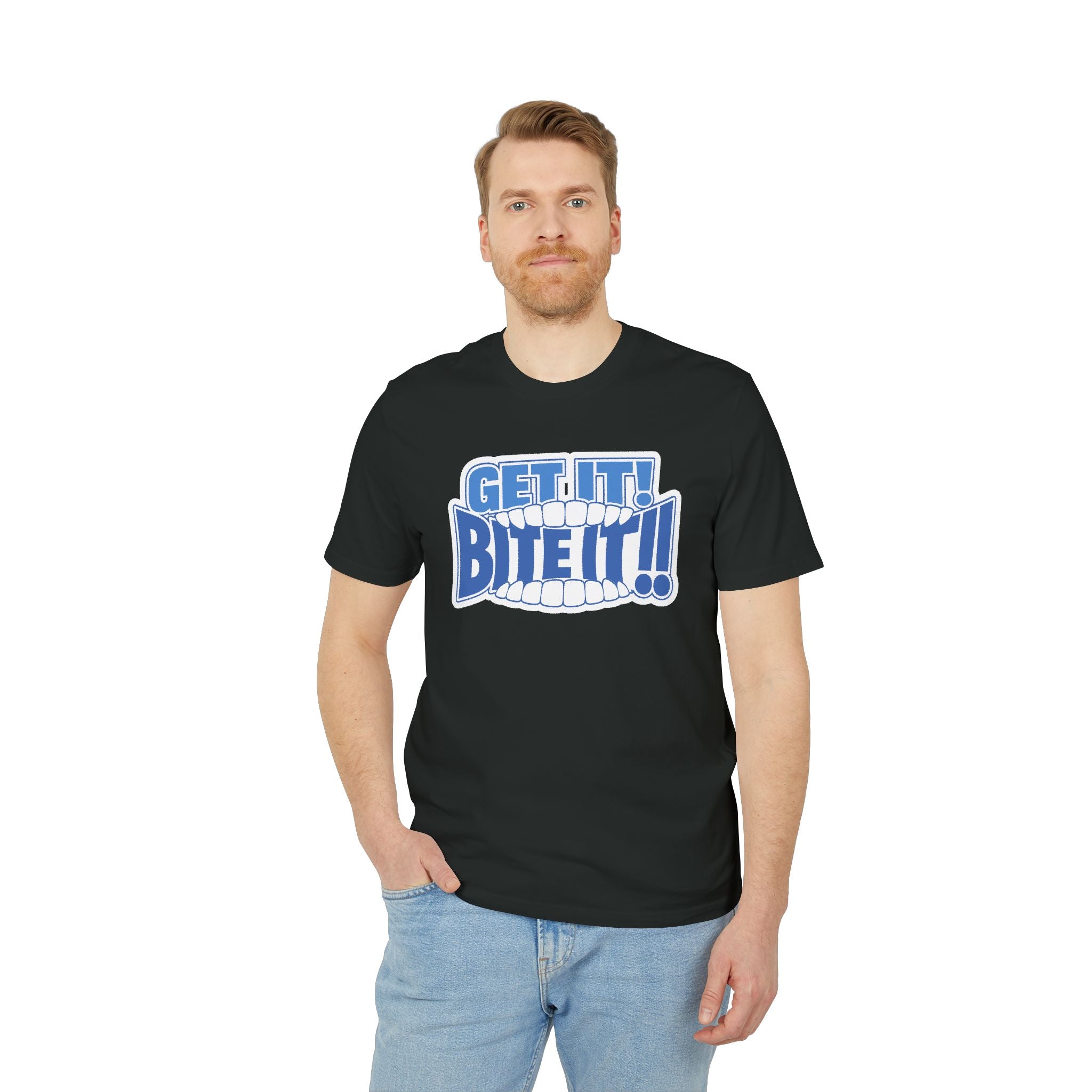 💪 GET IT! BITE IT!!🫦 | Official GO Forth! T-Shirt | Large Chest Logo | Colour