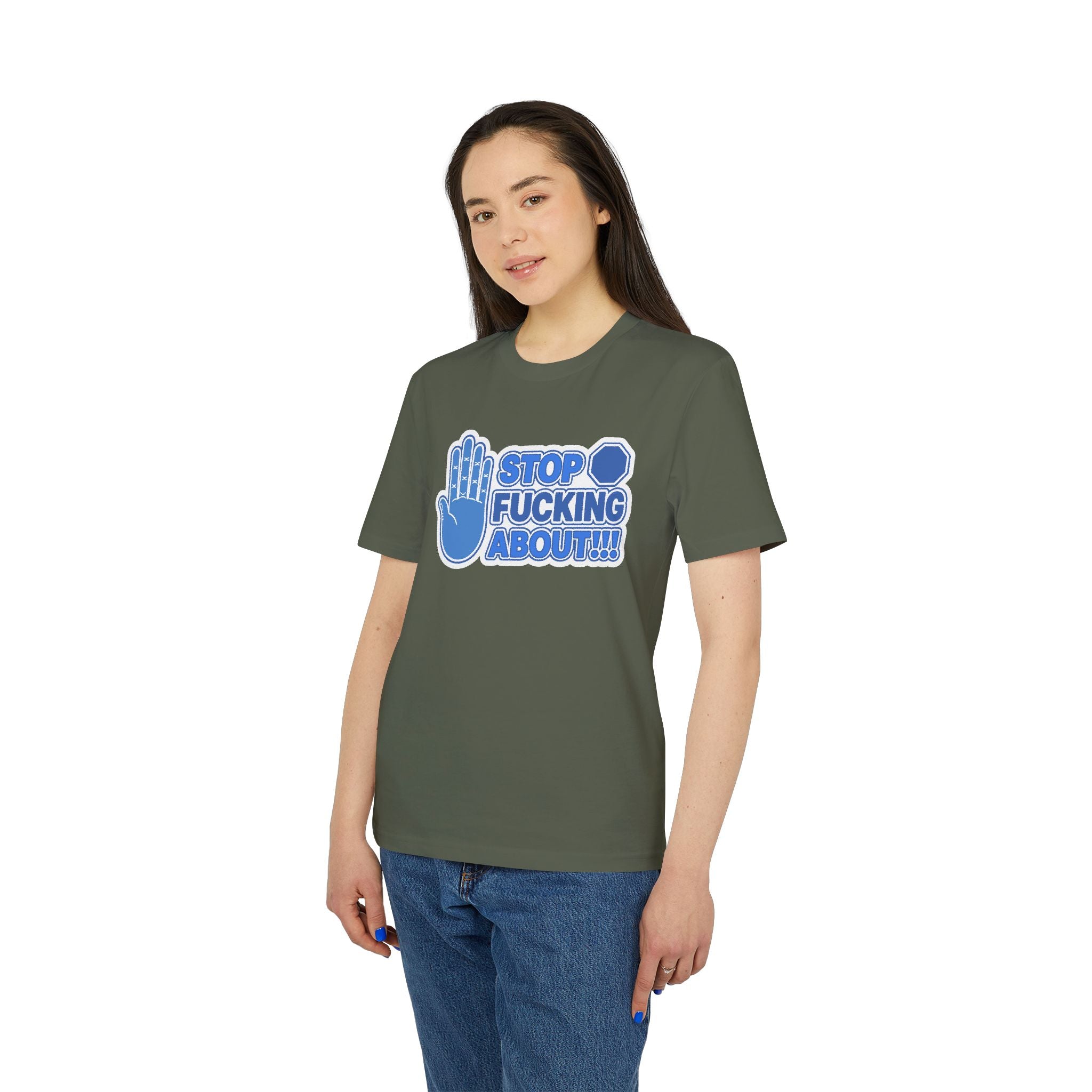 ✋ STOP FUCKING ABOUT! | Official GO Forth! T-Shirt | Large Chest Logo | Colour