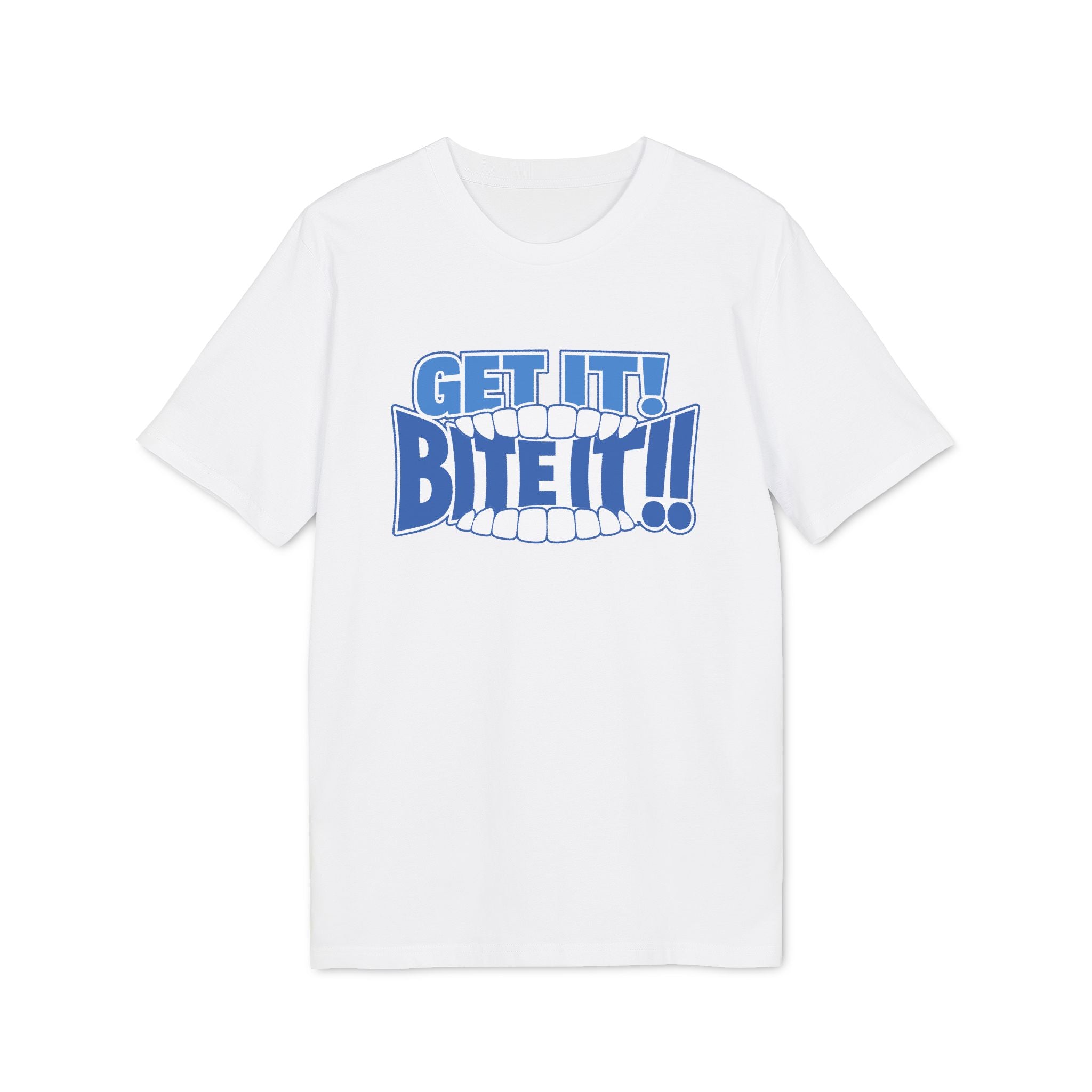 💪 GET IT! BITE IT!!🫦 | Official GO Forth! T-Shirt | Large Chest Logo | White