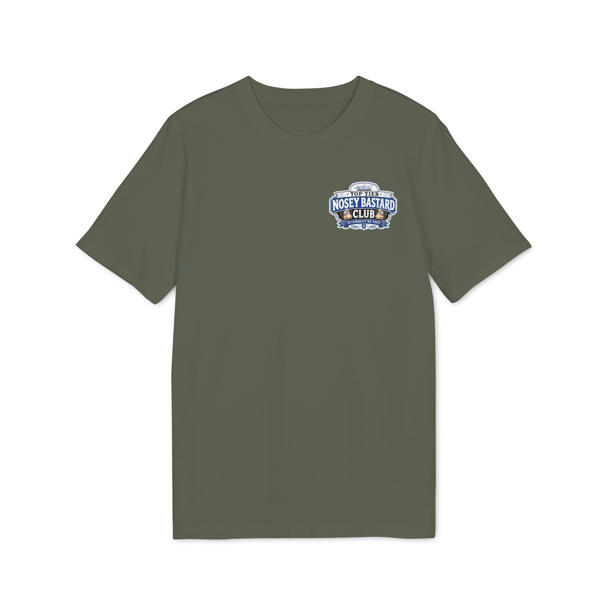 'TOP TIER' Nosey Bastard Club👃| Official GO Forth! T-Shirt | Small Chest Logo | Colour