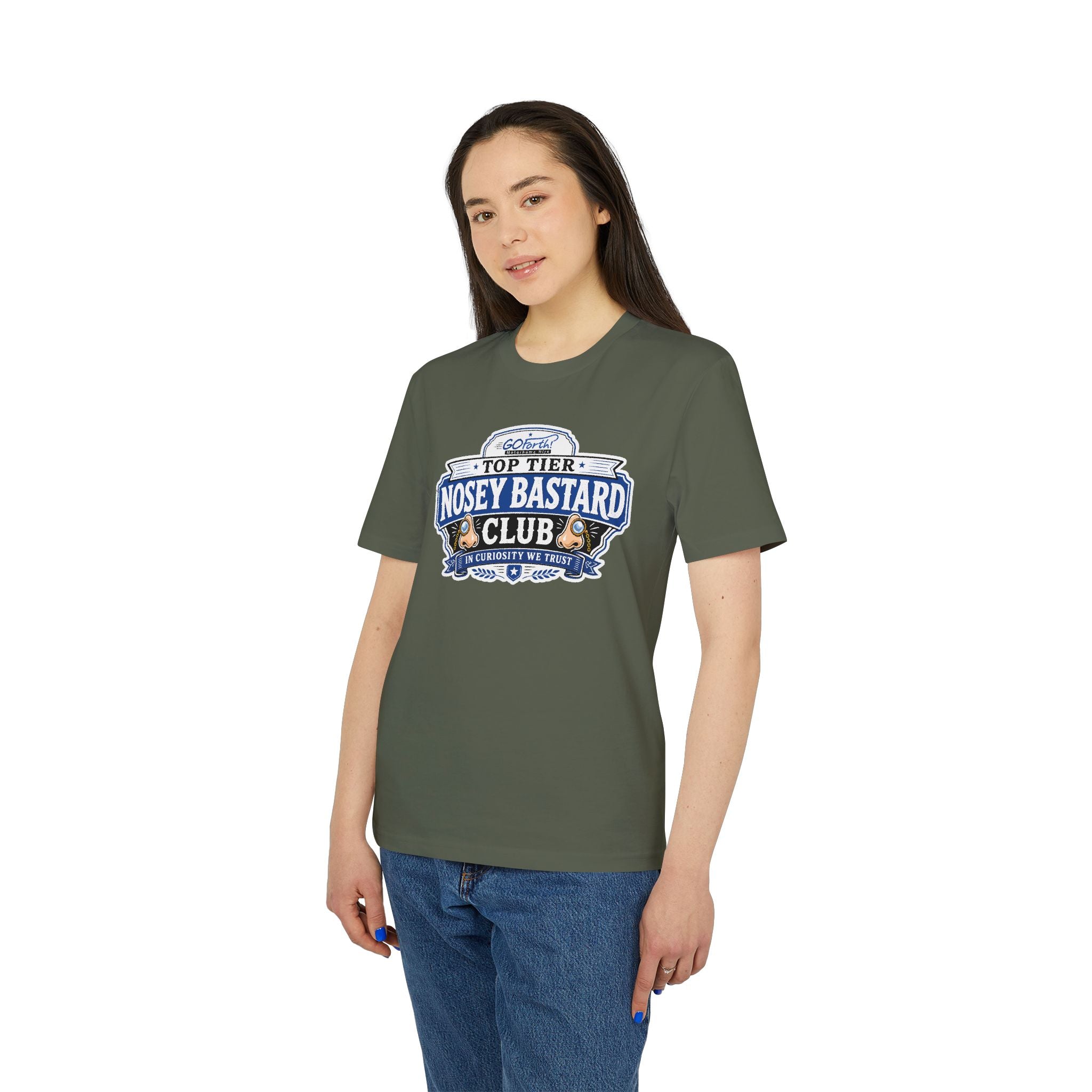 'TOP TIER' Nosey Bastard Club👃| Official GO Forth! T-Shirt | Large Chest Logo | Colour