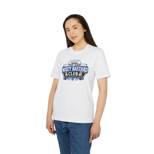 'TOP TIER' Nosey Bastard Club | Official GO Forth! T-Shirt | Large Chest Logo | White