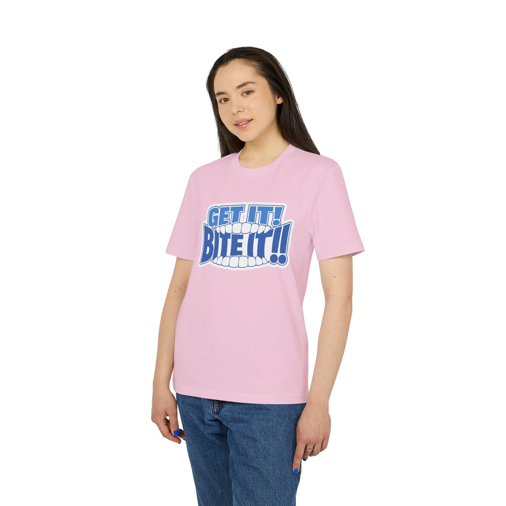 💪 GET IT! BITE IT!!🫦 | Official GO Forth! T-Shirt | Large Chest Logo | Colour